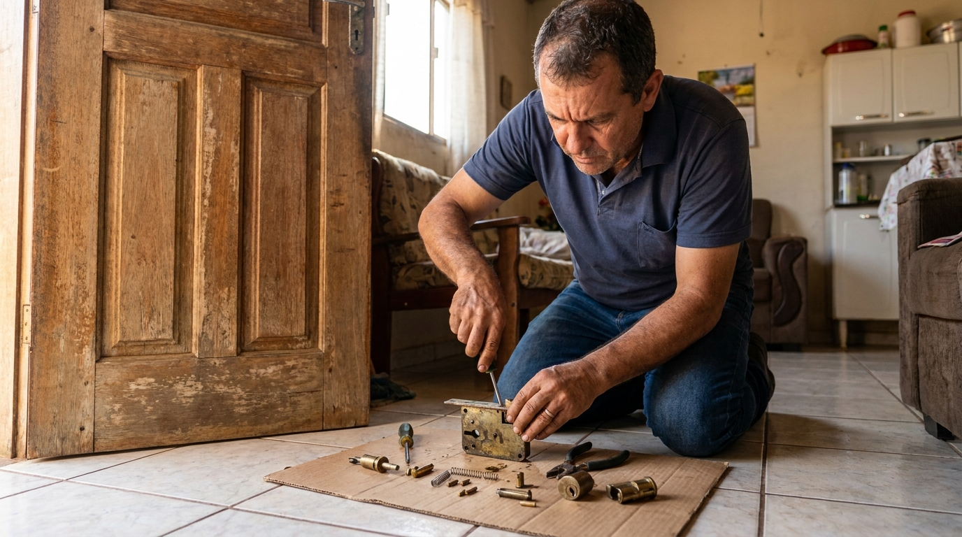 Reparo de Maçaneta nos Altos da Serra, Cuiabá‑MT